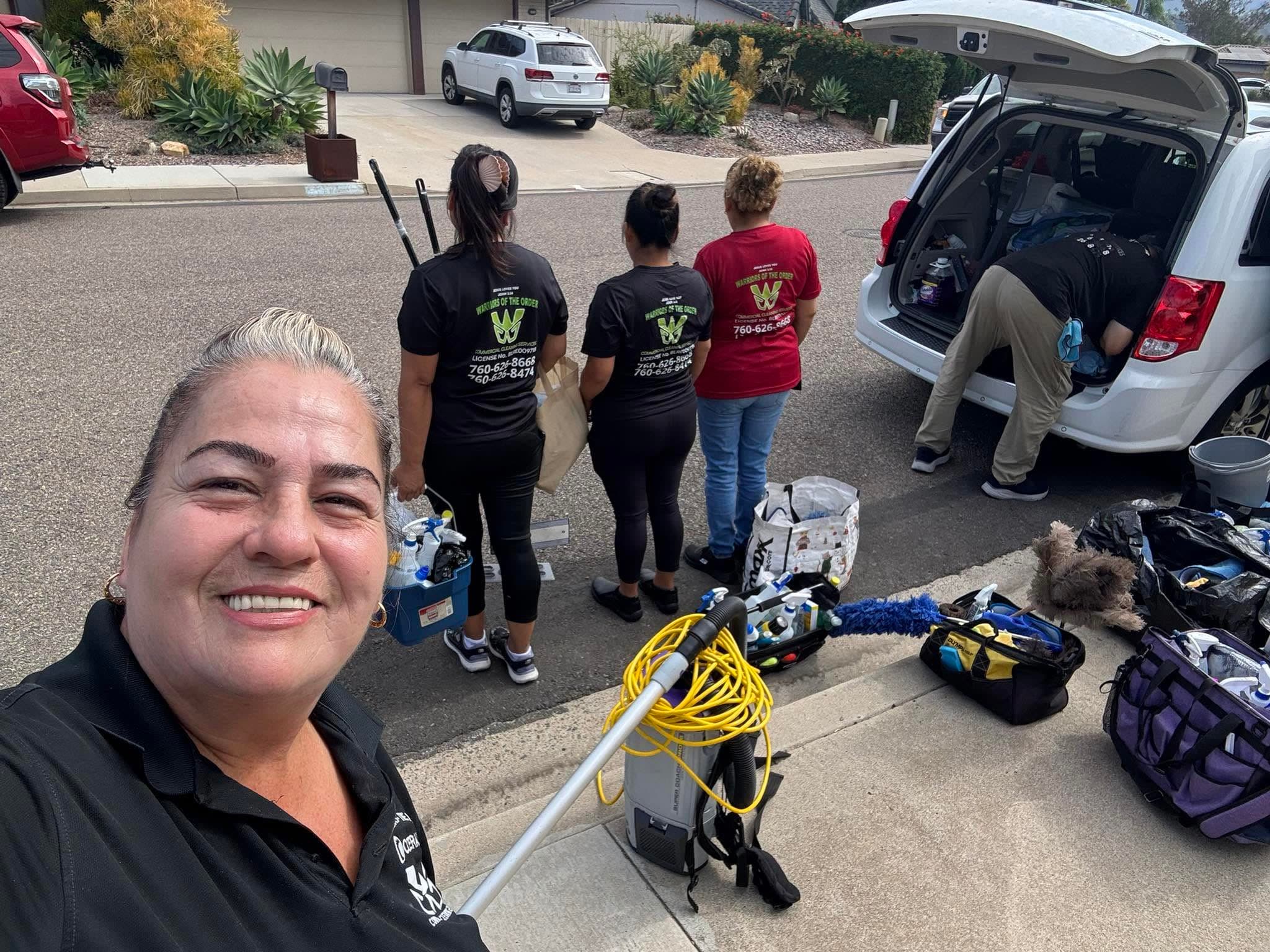 The Warriors of the Order crew arriving for a job in a North San Diego County neighborhood