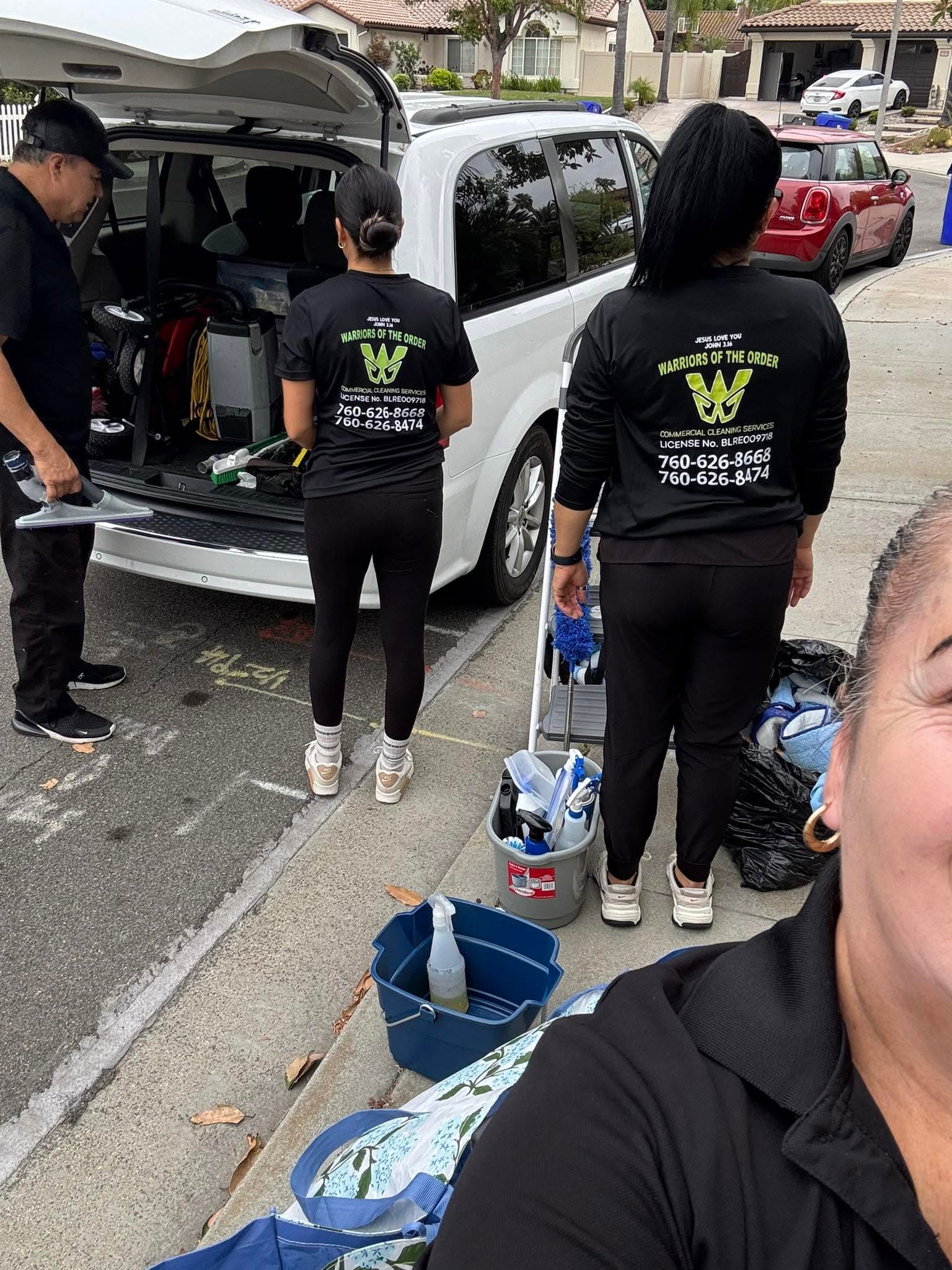 The Warriors of the Order cleaning crew together